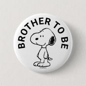 Snoopy Babydusche Bruder zu sein Button (Vorderseite)