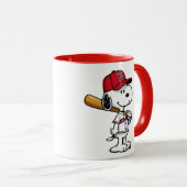 Snoopy Baseball Boston Tasse (VorderseiteRechts)