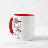 Snoopy Baseball Boston Tasse (Vorderseite Links)