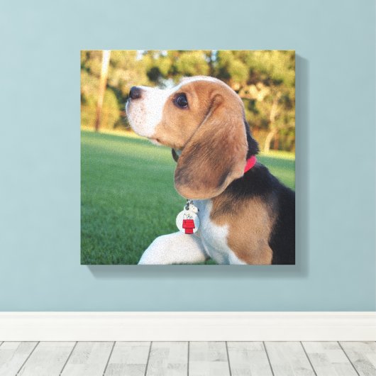 Snoopy Beagle Leinwand (Insitu (Holzboden))