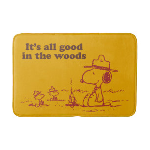 Snoopy Beagle Scout - Alles Gute im Wald Badematte