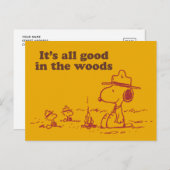 Snoopy | Beagle Scout - Alles Gute im Wald Postkarte (Vorne/Hinten)