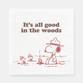 Snoopy | Beagle Scout - Alles Gute im Wald Serviette (Vorderseite)