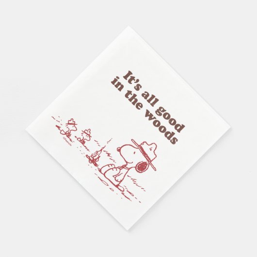 Snoopy | Beagle Scout - Alles Gute im Wald Serviette (Ecke)