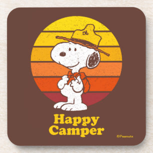 Snoopy Beagle Scout - Glücklicher Camper Getränkeuntersetzer