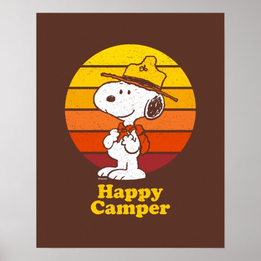 Snoopy | Beagle Scout - Glücklicher Camper Poster (Vorne)