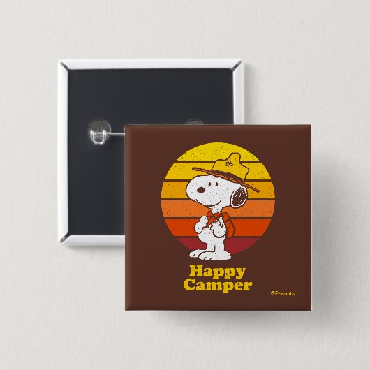 Snoopy | Beagle Scout - Happy Camper Button (Vorne & Hinten)