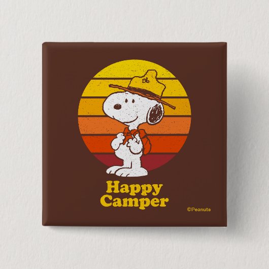 Snoopy | Beagle Scout - Happy Camper Button (Vorderseite)