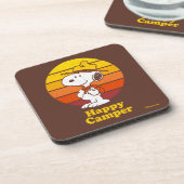 Snoopy | Beagle Scout - Happy Camper Getränkeuntersetzer (Linke Seite)