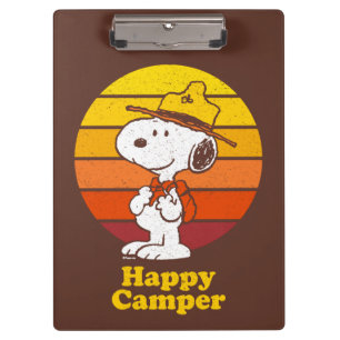 Snoopy   Beagle Scout - Happy Camper Klemmbrett