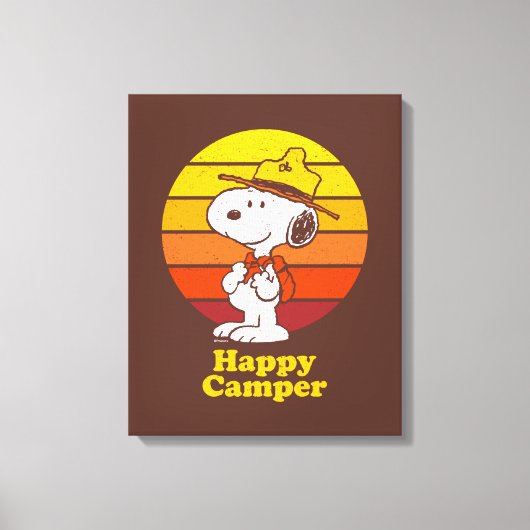 Snoopy | Beagle Scout - Happy Camper Leinwanddruck (Vorderseite)