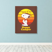 Snoopy | Beagle Scout - Happy Camper Leinwanddruck (Insitu (Holzboden))