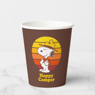 Snoopy Beagle Scout - Happy Camper Pappbecher