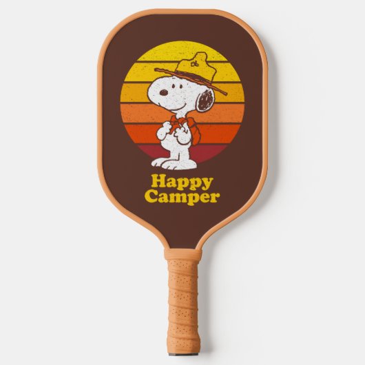 Snoopy | Beagle Scout - Happy Camper Pickleball Schläger (Vorderseite)