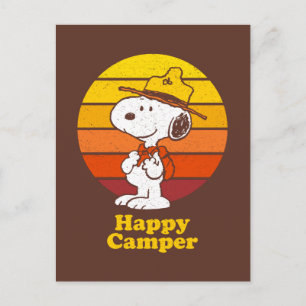 Snoopy   Beagle Scout - Happy Camper Postkarte