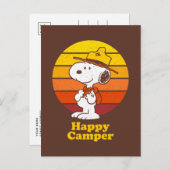 Snoopy | Beagle Scout - Happy Camper Postkarte (Vorne/Hinten)