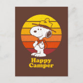 Snoopy | Beagle Scout - Happy Camper Postkarte (Vorderseite)