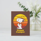 Snoopy | Beagle Scout - Happy Camper Postkarte (Stehend Vorderseite)
