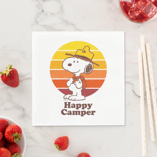 Snoopy | Beagle Scout - Happy Camper Serviette (Beispiel)