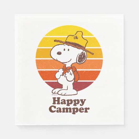 Snoopy | Beagle Scout - Happy Camper Serviette (Vorderseite)