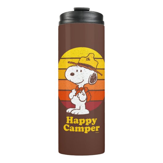 Snoopy | Beagle Scout - Happy Camper Thermosbecher (Vorderseite)