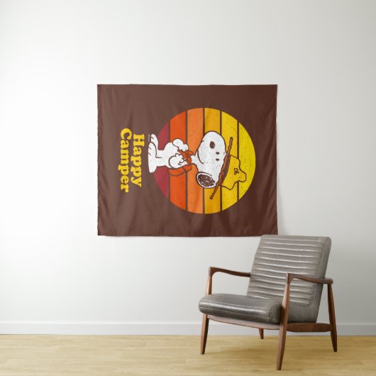 Snoopy | Beagle Scout - Happy Camper Wandteppich (Beispiel (Horizontal))