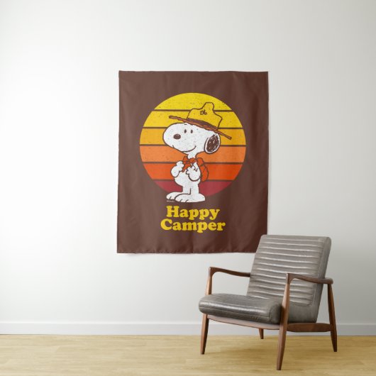 Snoopy | Beagle Scout - Happy Camper Wandteppich (Beispiel)