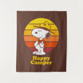 Snoopy | Beagle Scout - Happy Camper Wandteppich (Vorderseite)