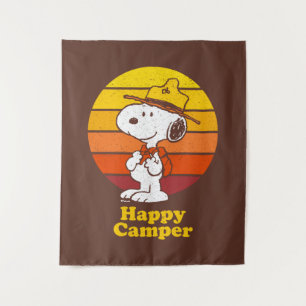 Snoopy Beagle Scout - Happy Camper Wandteppich