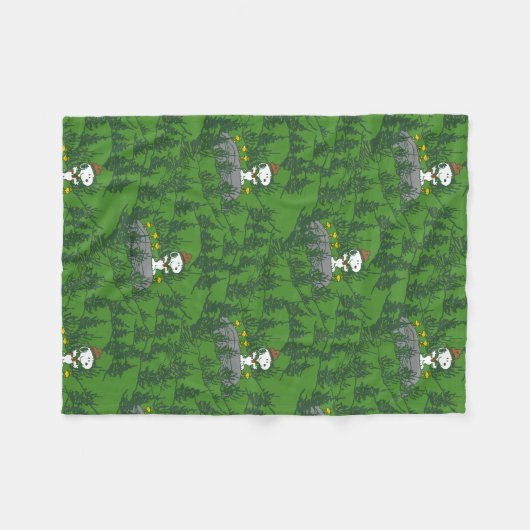 Snoopy Beagle Scout Hiking Pattern Fleecedecke (Vorderseite (Horizontal))