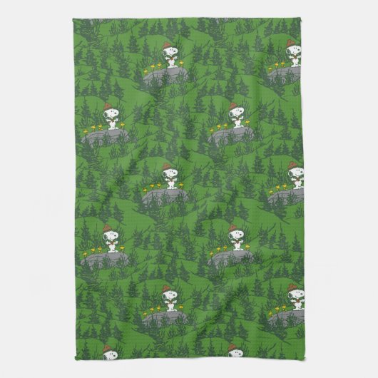 Snoopy Beagle Scout Wandermuster Geschirrtuch (Vertikal)