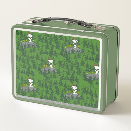 Snoopy Beagle Scout Wandermuster Metall Brotdose (Rückseite)