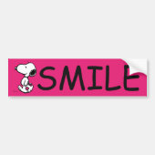 Snoopy Black & Magenta Autoaufkleber (Vorne)