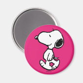 Snoopy Black & Magenta Magnet (Vorderseite/Rückseite)