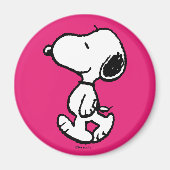 Snoopy Black & Magenta Magnet (Vorne)