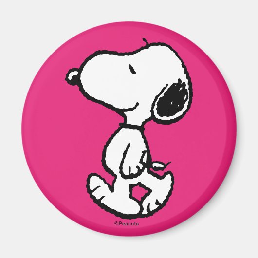 Snoopy Black & Magenta Magnet (Vorne)