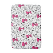 Snoopy Black & Magenta Pattern Badematte (Vorderseite Vertikal)