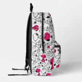 Snoopy Black & Magenta Pattern Bedruckter Rucksack (Links)