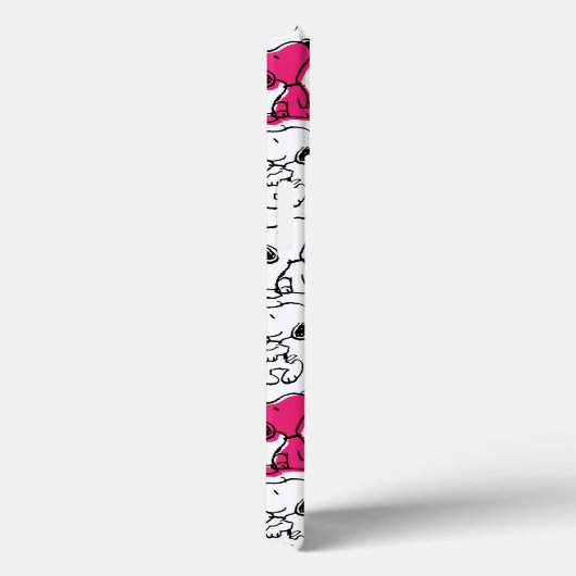 Snoopy Black & Magenta Pattern Case-Mate iPhone Hülle (Rückseite / Rechts)