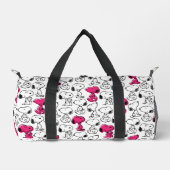 Snoopy Black & Magenta Pattern Duffle Bag (Vorderseite)