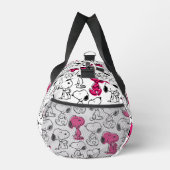 Snoopy Black & Magenta Pattern Duffle Bag (Rechts)