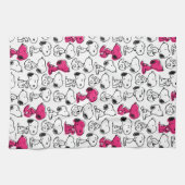 Snoopy Black & Magenta Pattern Geschirrtuch (Horizontal)