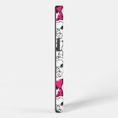 Snoopy Black & Magenta Pattern iPhone Hülle (Rechte Seite)