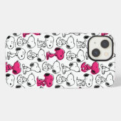 Snoopy Black & Magenta Pattern iPhone Hülle (Rückseite (Horizontal))