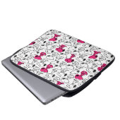 Snoopy Black & Magenta Pattern Laptopschutzhülle (Vorne Knopf)