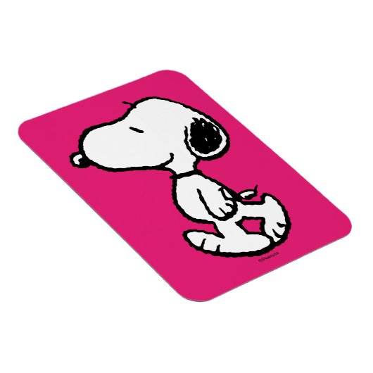 Snoopy Black & Magenta Pattern Magnet (Rechte Seite)