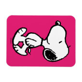 Snoopy Black & Magenta Pattern Magnet (Horizontal)