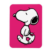 Snoopy Black & Magenta Pattern Magnet (Vertikal)