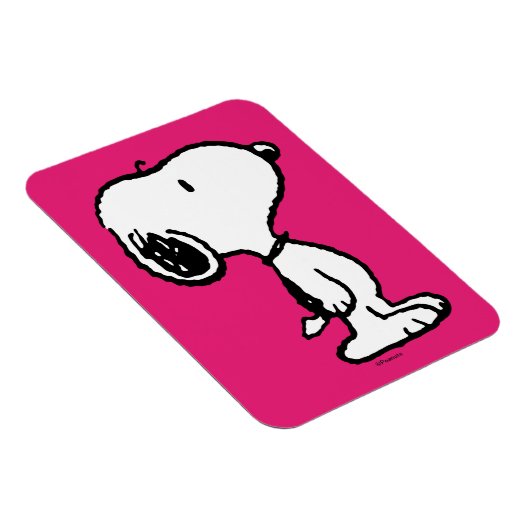 Snoopy Black & Magenta Pattern Magnet (Rechte Seite)
