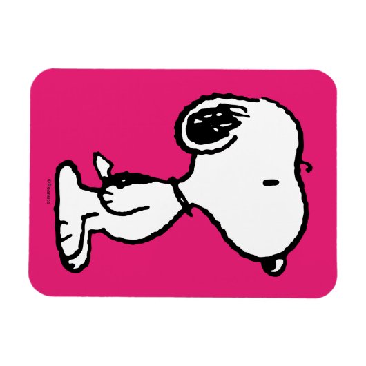 Snoopy Black & Magenta Pattern Magnet (Horizontal)